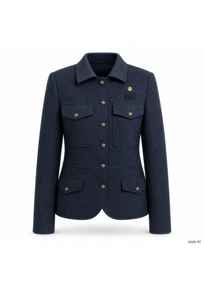 Marynarka D Aeronautica Militare DJ00735 – grafitowa, metalowe guziki
